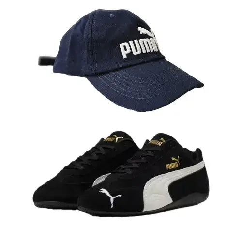 Puma Black Sneaker & Retro Cap Combo